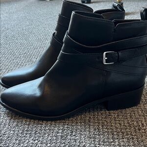 Black Ankle Boots, Sun and Stone brand